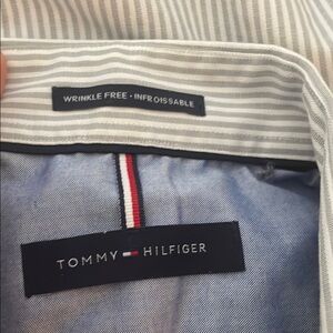 Tommy Hilfiger Blue and White Striped Shirt